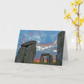 Stonehenge Sunset Kaart (Gele Bloem)