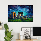 Stonehenge | Van Gogh Inspiration Poster (Bureau à domicile)