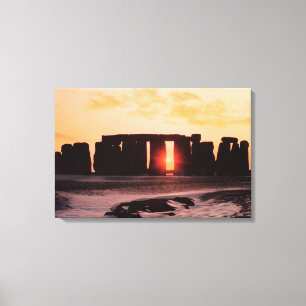 Stonehenge, Winter Solstice Canvas Afdruk