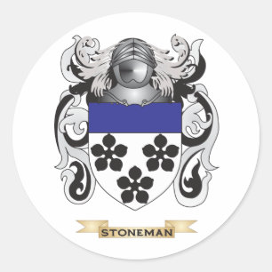 Stoneman Coat of Arms (familiekust) Ronde Sticker