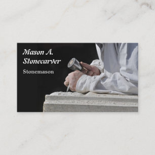 Stonemason-kruisblok van steen visitekaartje