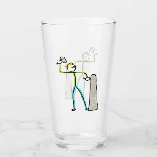 Stonemason Stickman Glas (Voorkant)