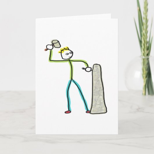 Stonemason Stickman Kaart (Voorkant)