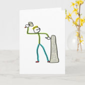 Stonemason Stickman Kaart (Gele Bloem)