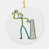 Stonemason Stickman Keramisch Ornament (Achterkant)