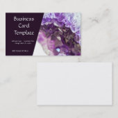 Stones de guérison Carte de visite Améthyste (Devant / Derrière)
