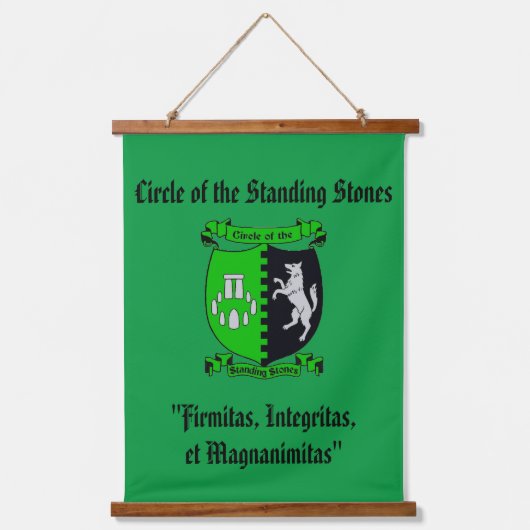 Stones Lodge Banner Hangend Wandkleed (Voorkant)