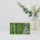 Stones Zen et Carte de visite en bambou (Debout devant)