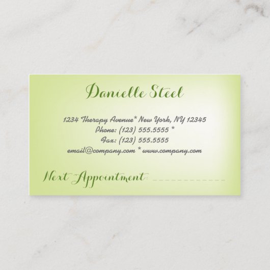 Stones Zen Therapeut Business Card Afsprakenkaartje (Achterkant)