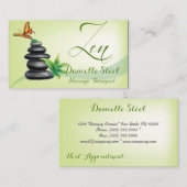 Stones Zen Therapist Carte de visite (Devant / Derrière)