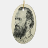 Stonewall Jackson Keramisch Ornament (Links)