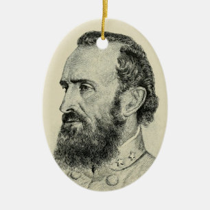 Stonewall Jackson Keramisch Ornament
