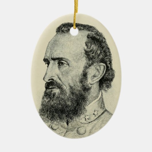 Stonewall Jackson Keramisch Ornament (Voorkant)