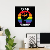 Stonewall Riot Remembrance Gay Pride Poster (Thuiskantoor)