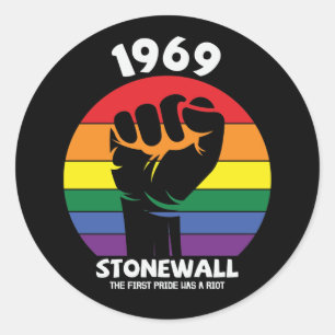 Stonewall Riot Remembrance Gay Pride Ronde Sticker