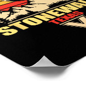 Stonewall Texas Totale Zonsverduistering 2024 Poster (Hoek)