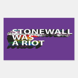 STONEWALL WAS EEN T-shirt VOOR RELLEN Rechthoekige Sticker