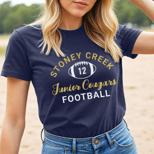 Stoney Creek Junior Cougars Football Marineblauw Tri-Blend Shirt