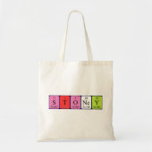 Stoney periodieke table name canvas tas (Voorkant)