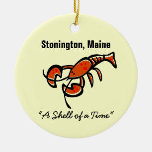 Stonington, de Zeekreeft van Maine Keramisch Ornament