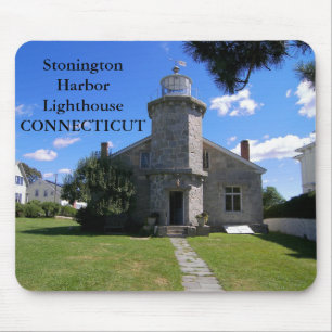 Stonington Harbor Lighthouse, Connecticut Mousepad Muismat