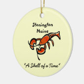 Stonington Maine Lobster Ceramic Ornament (Links)