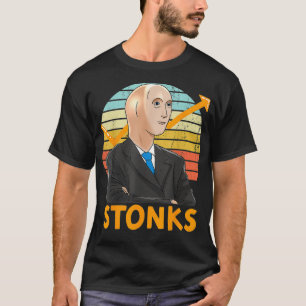 Stonks Guy Dank Meme Funny Stock Broker Stonks T-shirt