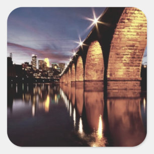 StonResearch Skyline Vierkante Sticker