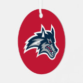 Stony Brook University | Zeewolven Metalen Ornament (Voorkant links)