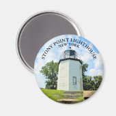 Stony Point Lighthouse, New York Round Magnet (Recto/Verso)