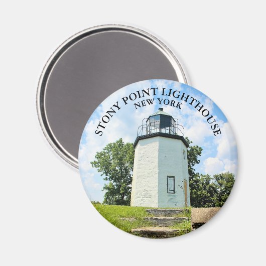 Stony Point Lighthouse, New York Round Magnet (Recto/Verso)