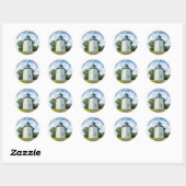 Stony Point Lighthouse, New York Round Stickers (Vel)