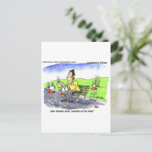 Stool Pigeons Funny Gifts T - shirts & Collectible Briefkaart (Staand voorkant)