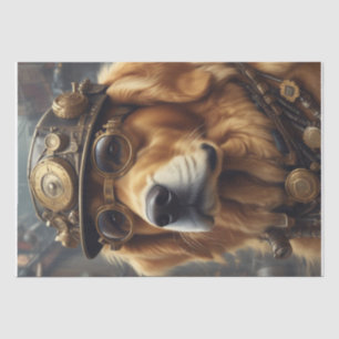 Stoom Punk Golden Retriever tissue/decoupage papie Tissuepapier