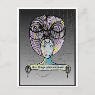 Stoom punk stijl Rococo dame illustratie Briefkaart
