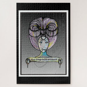 Stoom punk stijl Rococo dame illustratie Legpuzzel