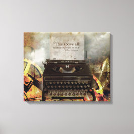 Stoom Punk Vintage Schrijfmachine Canvas Print