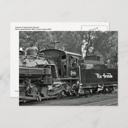 Stoom VoortbewegingsBaldwin Cumbres en Toltec Briefkaart (Voorkant / Achterkant)