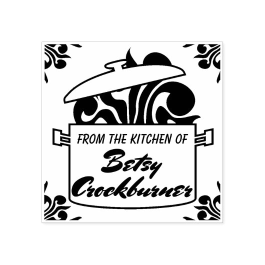 Stoomaroma's kookpot uit de keuken van 	rubberstempel (Afrduk)