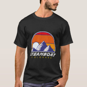 Stoomboot Colorado USA Skigebied 1980S Retro T-shirt
