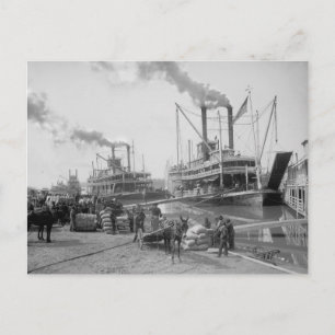 Stoomboot in Vicksburg, 1910 Briefkaart