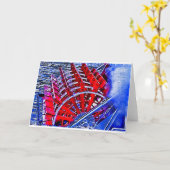 stoomboot peddelwiel kaart (Gele Bloem)