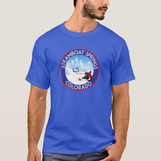 STOOMBOOT SPRINGS COLORADO SKIËN FIETS WANDELEN BE T-SHIRT
