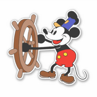 Stoomboot Willie Mickey Mouse Sticker