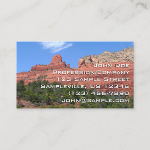 Stoombootrots in Sedona Arizona Fotografie Visitekaartje