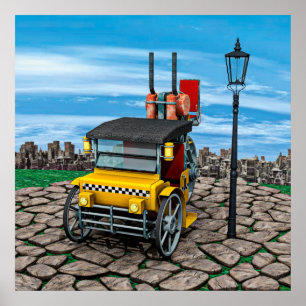Stoomcabine-taxi Poster
