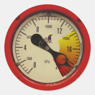 Stoomdrukmeter - waarschuwing! Stickers