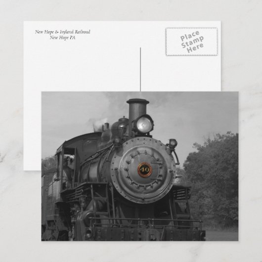 Stoomengine Briefkaart (Voorkant / Achterkant)