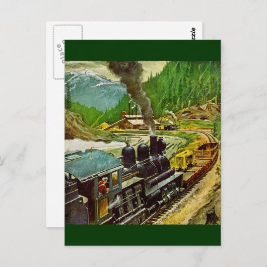 Stoomengine Briefkaart (Voorkant / Achterkant)