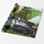 Stoomengine Cadeaupapier (Uitgerold)